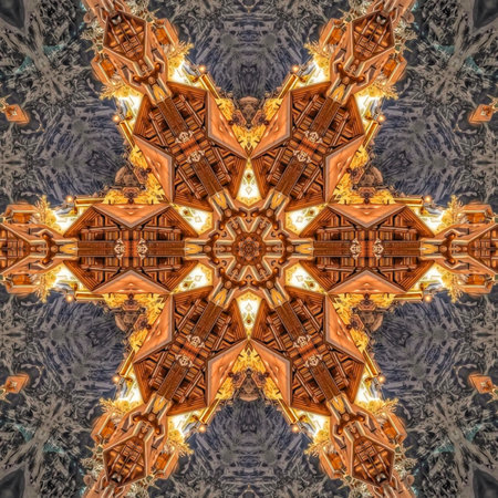 Kaleidoscope of color with beautiful ornamental - Thorough background summary - seamlessの写真素材