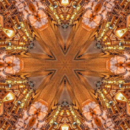 Kaleidoscope of color with beautiful ornamental - Thorough background summary - seamless