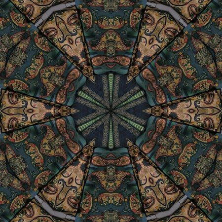 Kaleidoscope of color with beautiful ornamental - Thorough background summary - seamless