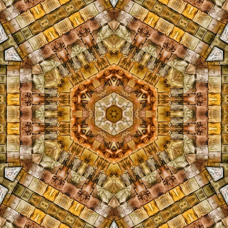 Kaleidoscope of color with beautiful ornamental - Thorough background summary - seamless