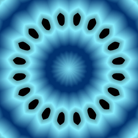Abstract blue kaleidoscope background. Seamless pattern. Vector illustration.