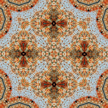 Kaleidoscopic wallpaper tiles. Seamless texture or backgroundの写真素材
