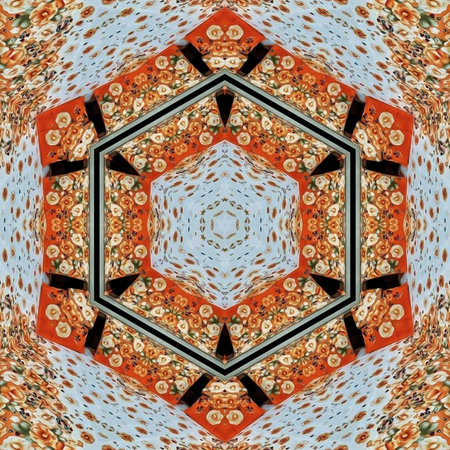 Kaleidoscope of color with beautiful ornamental - Thorough background summary - seamless