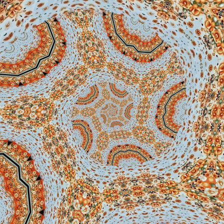 Kaleidoscope of color with beautiful ornamental - Thorough background summary - seamlessの写真素材