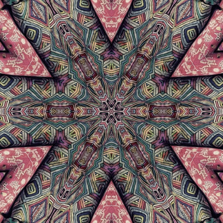 Kaleidoscope of color with beautiful ornamental - Thorough background summary - seamlessの写真素材