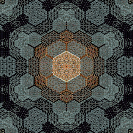 Kaleidoscope of color with beautiful ornamental - Thorough background summary - seamless