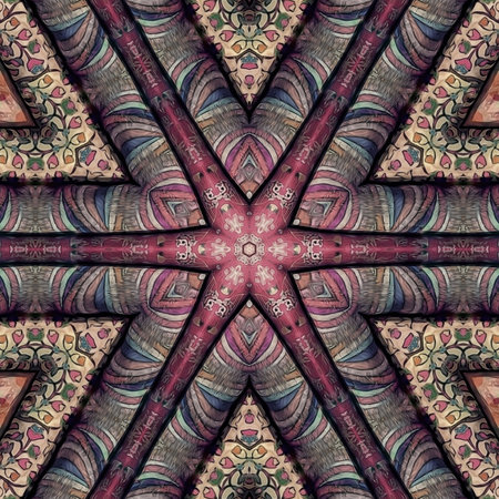 Kaleidoscope of color with beautiful ornamental - Thorough background summary - seamlessの写真素材