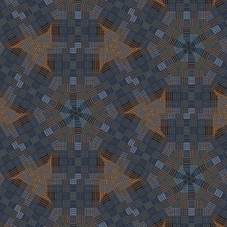 Seamless background pattern. Abstract kaleidoscope fabric design texture