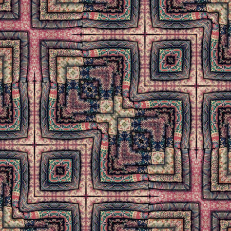 Seamless background pattern. Abstract symmetric kaleidoscope pattern.