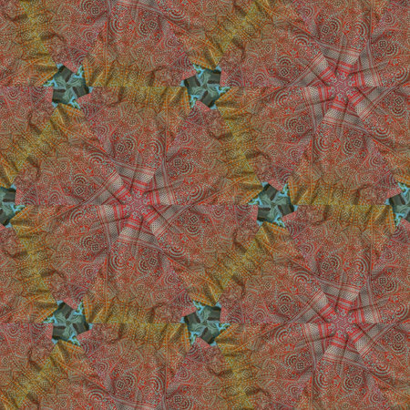 Kaleidoscope of color with beautiful ornamental - Thorough background summary - seamless