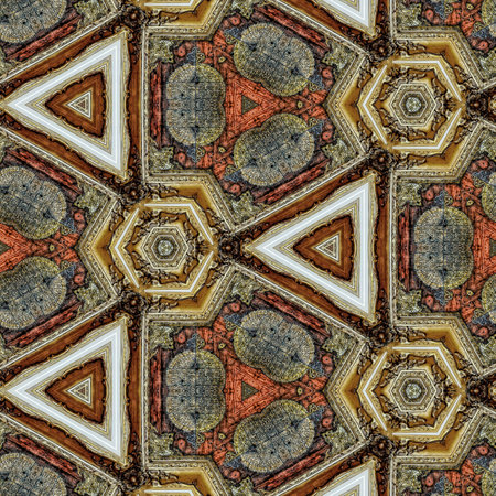 Kaleidoscope of color with beautiful ornamental - Thorough background summary - seamlessの写真素材