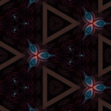 Kaleidoscopic wallpaper tiles. Seamless texture or background