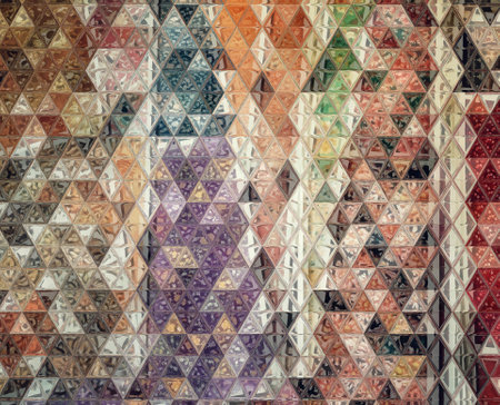 Colorful abstract geometric background. Mosaic pattern of colored triangles.