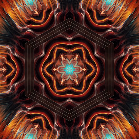 Kaleidoscope of color with beautiful ornamental - Thorough background summary - seamless
