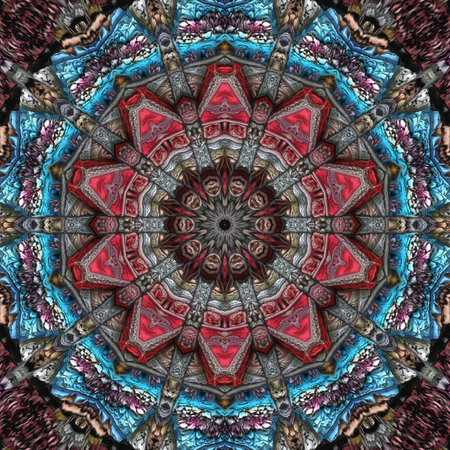 Kaleidoscope of color with beautiful ornamental - Thorough background summary - seamlessの写真素材