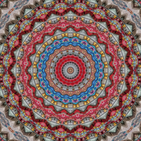 Kaleidoscope of color with beautiful ornamental - Thorough background summary - seamless