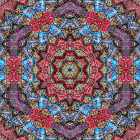 Kaleidoscope of color with beautiful ornamental - Thorough background summary - seamless