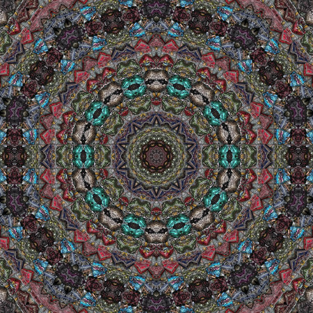 Kaleidoscope of color with beautiful ornamental - Thorough background summary - seamless