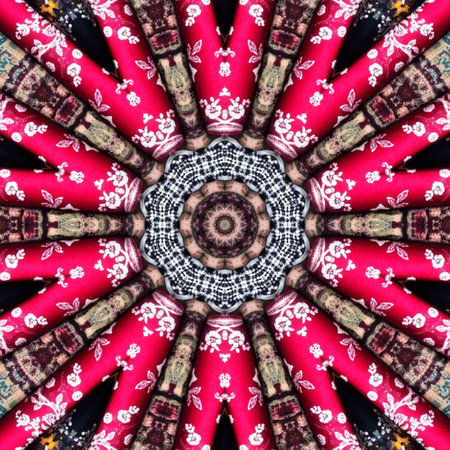 Kaleidoscope of color with beautiful ornamental - Thorough background summary - seamlessの写真素材