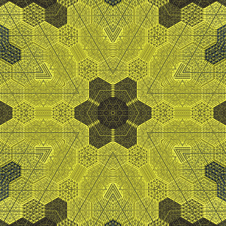Seamless background pattern. Abstract symmetric geometric pattern in low poly style.