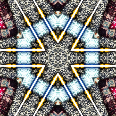 Kaleidoscope of color with beautiful ornamental - Thorough background summary - seamless