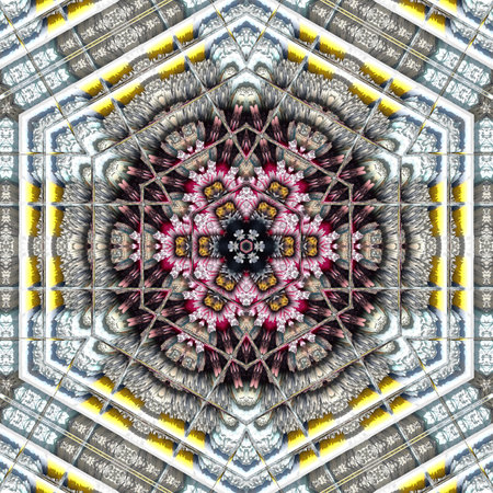Kaleidoscope of color with beautiful ornamental - Thorough background summary - seamless