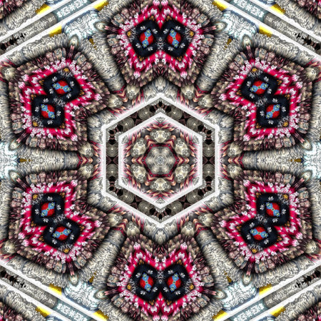 Kaleidoscopic wallpaper tiles. Seamless texture or background