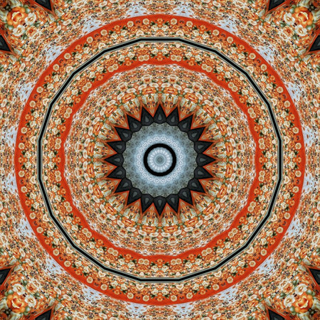 Kaleidoscope of color with beautiful ornamental - Thorough background summary - seamless