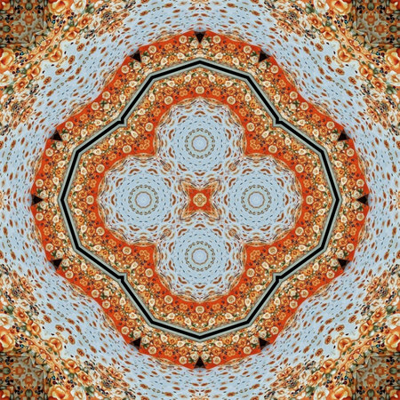Kaleidoscope of color with beautiful ornamental - Thorough background summary - seamless