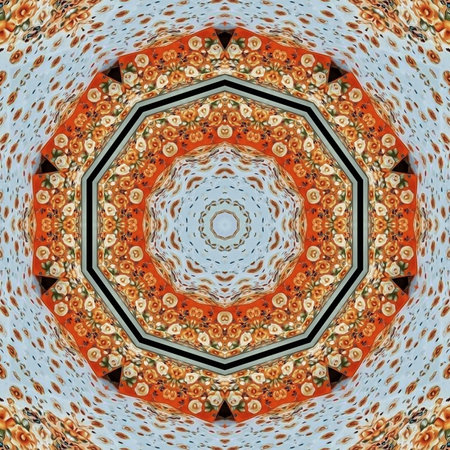 Kaleidoscope of color with beautiful ornamental - Thorough background summary - seamless