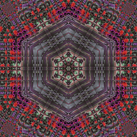 Kaleidoscopic wallpaper tiles. Background or texture