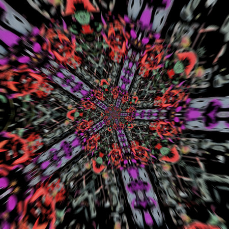 abstract background with radial, radiating, converging lines and spots