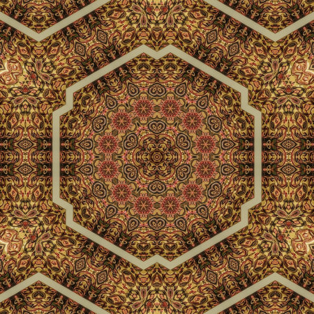 Kaleidoscope of color with beautiful ornamental - seamless background