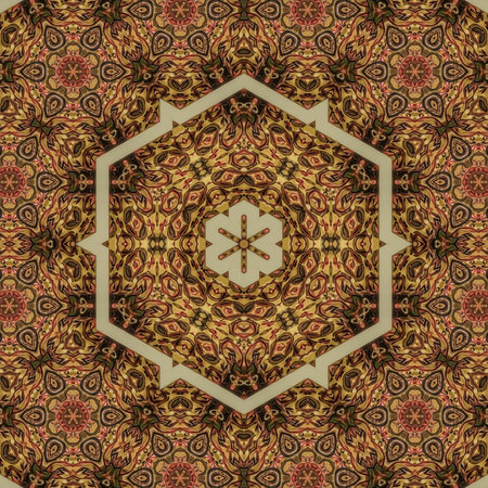 Seamless abstract pattern, symmetric kaleidoscope background.