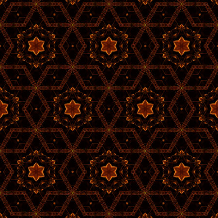Kaleidoscope abstract background. Seamless pattern. Based on fractal geometry.