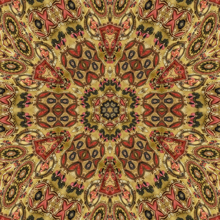 Kaleidoscope of color with beautiful ornamental - Thorough background summary - seamless