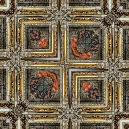 Kaleidoscope of color with beautiful ornamental - Thorough background summary - seamless