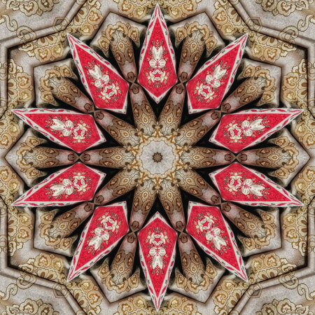 Kaleidoscope of color with beautiful ornamental - Thorough background summary - seamless