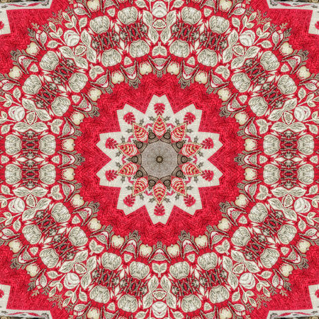 Abstract kaleidoscope background. Beautiful multicolor kaleidoscope texture. Unique kaleidoscope design.の写真素材