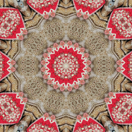 Kaleidoscope of color with beautiful ornamental - Thorough background summary - seamless