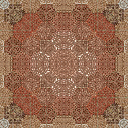 Seamless background pattern. Abstract geometric pattern on a brown background.