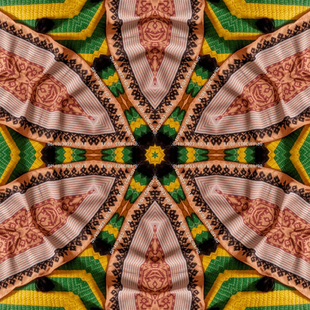 Kaleidoscope of color with beautiful ornamental - Thorough background summary - seamless