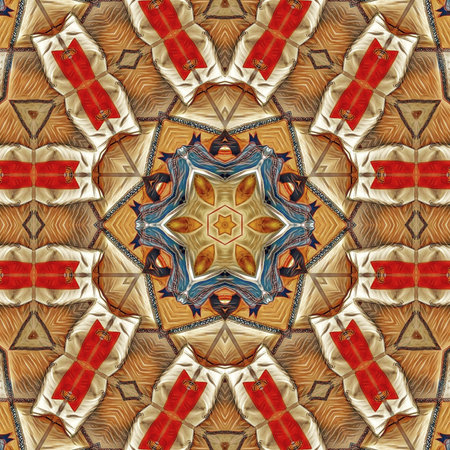 Kaleidoscope of color with beautiful ornamental - Thorough background summary - seamless