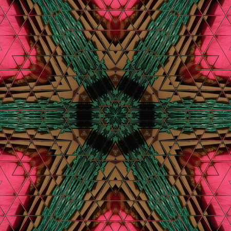 Kaleidoscope of color with beautiful ornamental - Thorough background summary - seamlessの写真素材