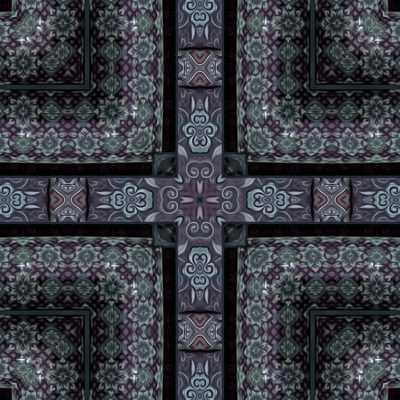 Kaleidoscope of color with beautiful ornamental - Thorough background summary - seamlessの写真素材