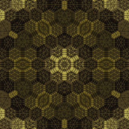Seamless abstract pattern in yellow and black tones. Computer generated graphics.