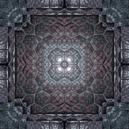 Kaleidoscope of color with beautiful ornamental - Thorough background summary - seamless