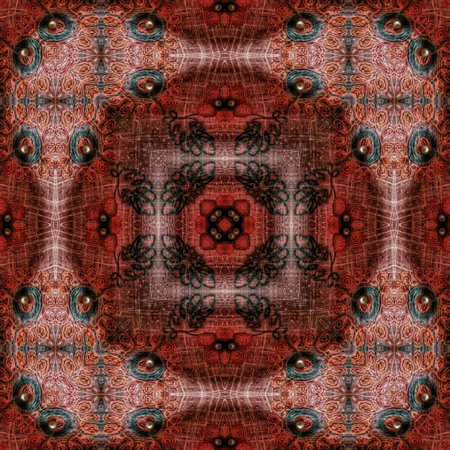 Kaleidoscopic wallpaper tiles. Seamless texture or background