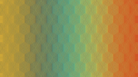 Abstract background with geometric pattern in orange, green and yellow colors.