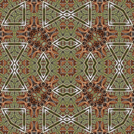 Kaleidoscope abstract background. Seamless pattern. Based on ancient Greek ornament.
